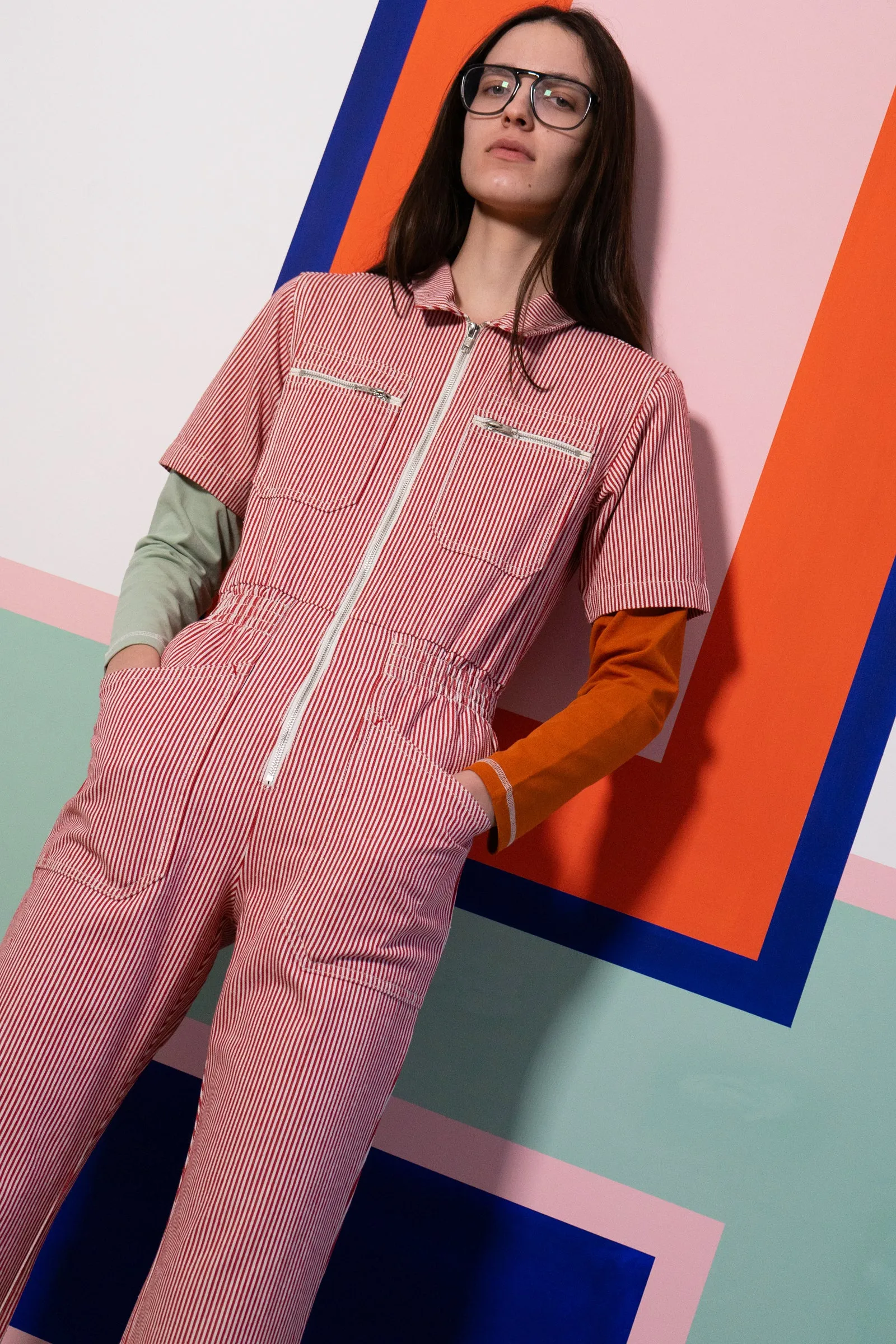Danny Boilersuit Red Ticking