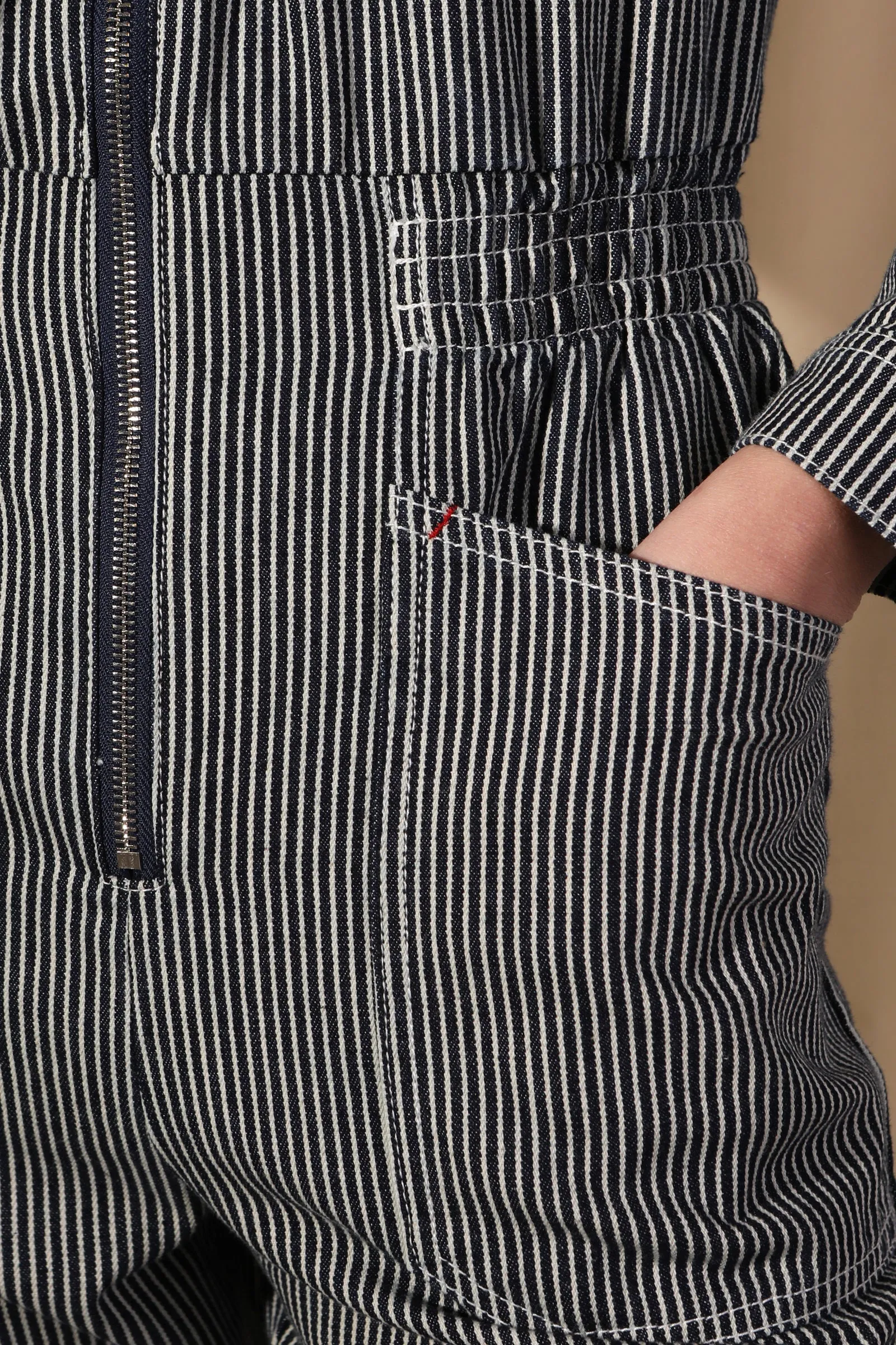Danny Longsleeve Boilersuit Indigo Stripe