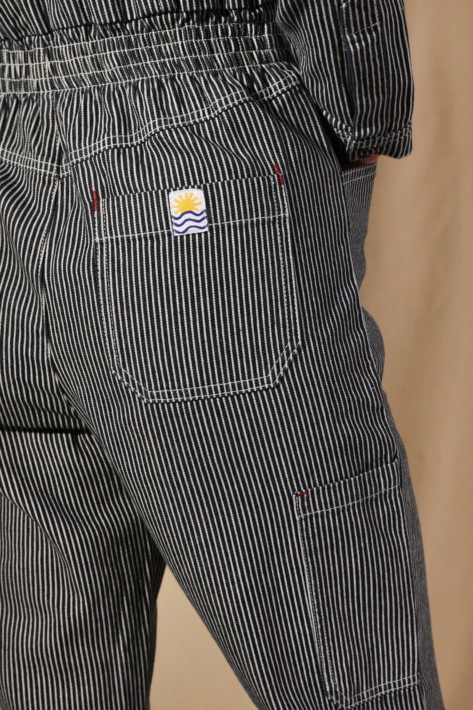 Danny Longsleeve Boilersuit Indigo Stripe