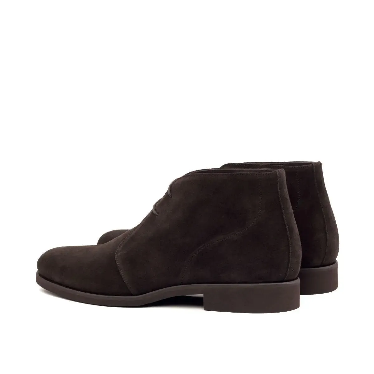 DapperFam Vivace in Dark Brown Men's Lux Suede Chukka