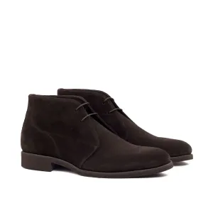 DapperFam Vivace in Dark Brown Men's Lux Suede Chukka