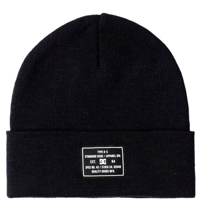 DC Mens Label Beanie - Black