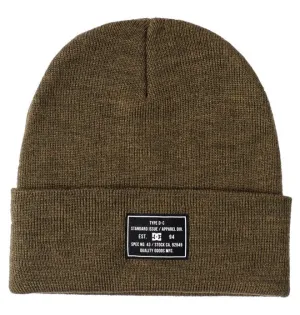 DC Mens Label Beanie - Olive