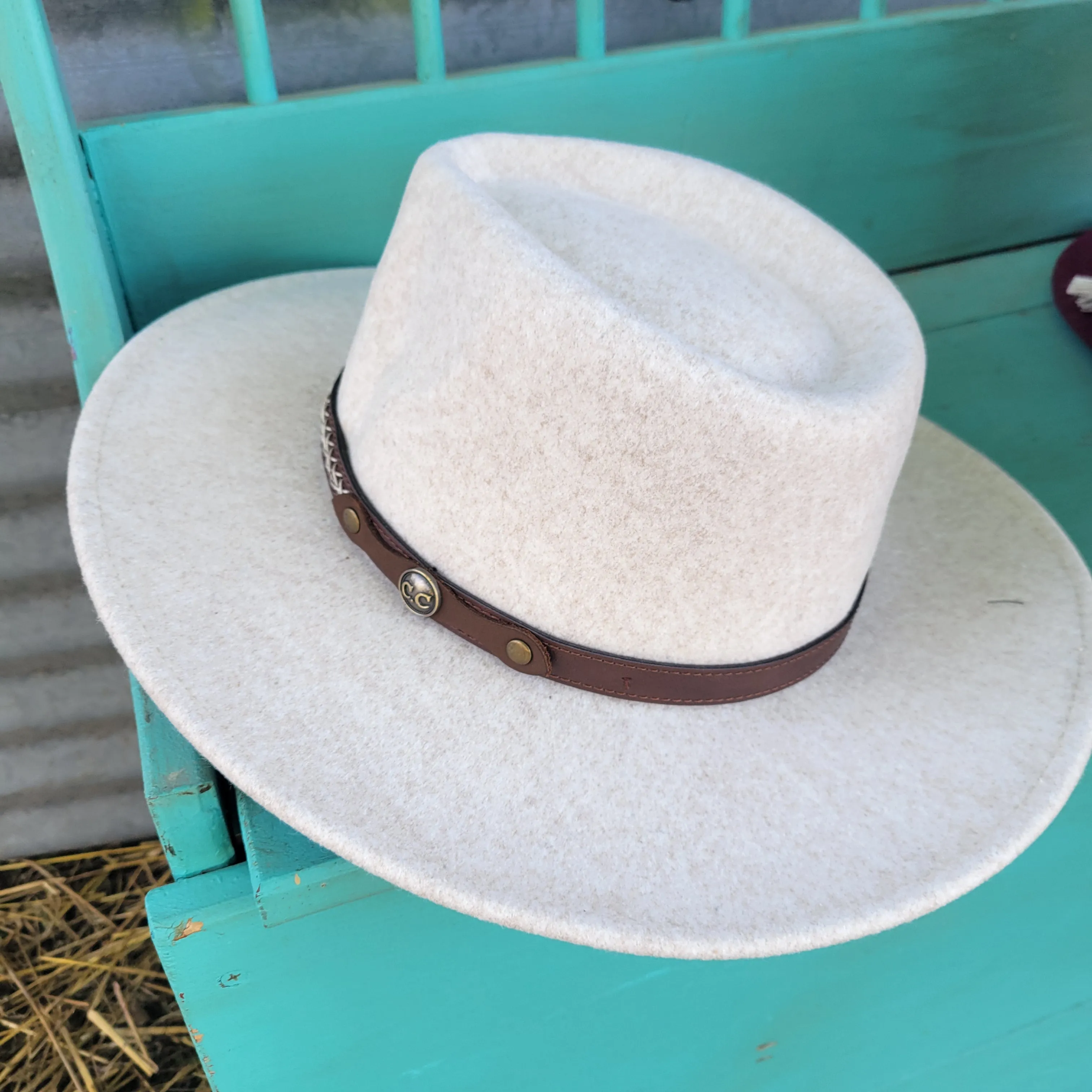 Decorative Trim Band CC Panama Hat - Heather Oatmeal