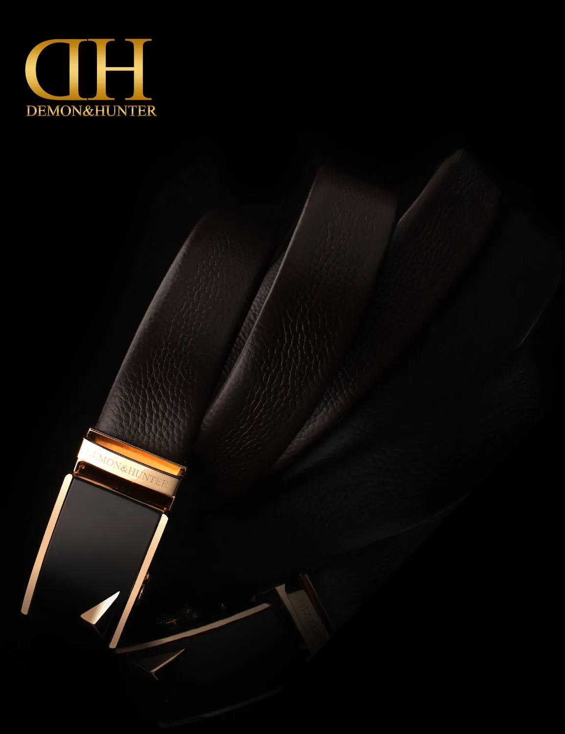Demon&Hunter Luxury Series Men's Belt Auto Buckle DH-ABL/No.1 UPC:645080843057