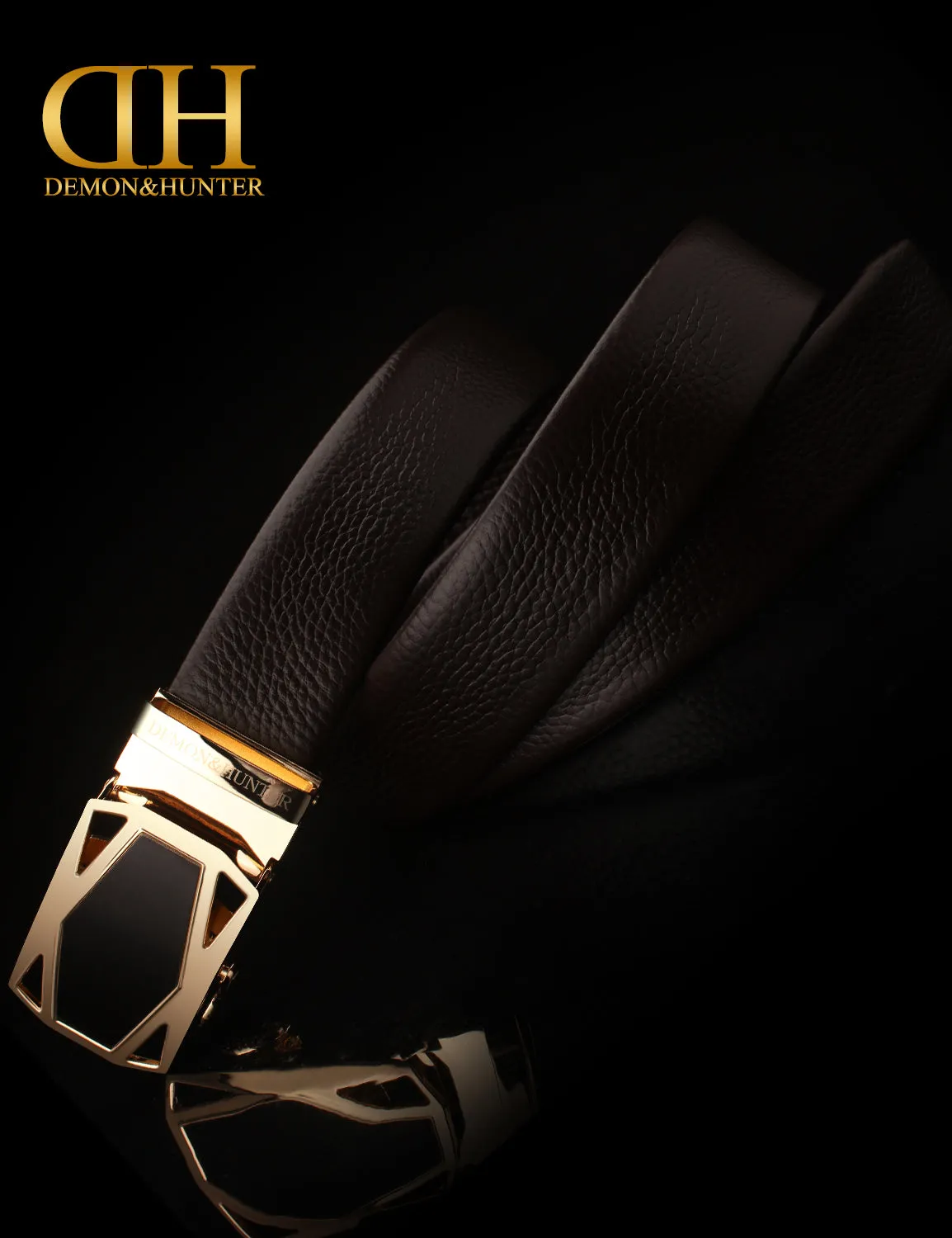 Demon&Hunter Luxury Series Men's Belt Auto Buckle DH-ABL/No.1 UPC:645080843057