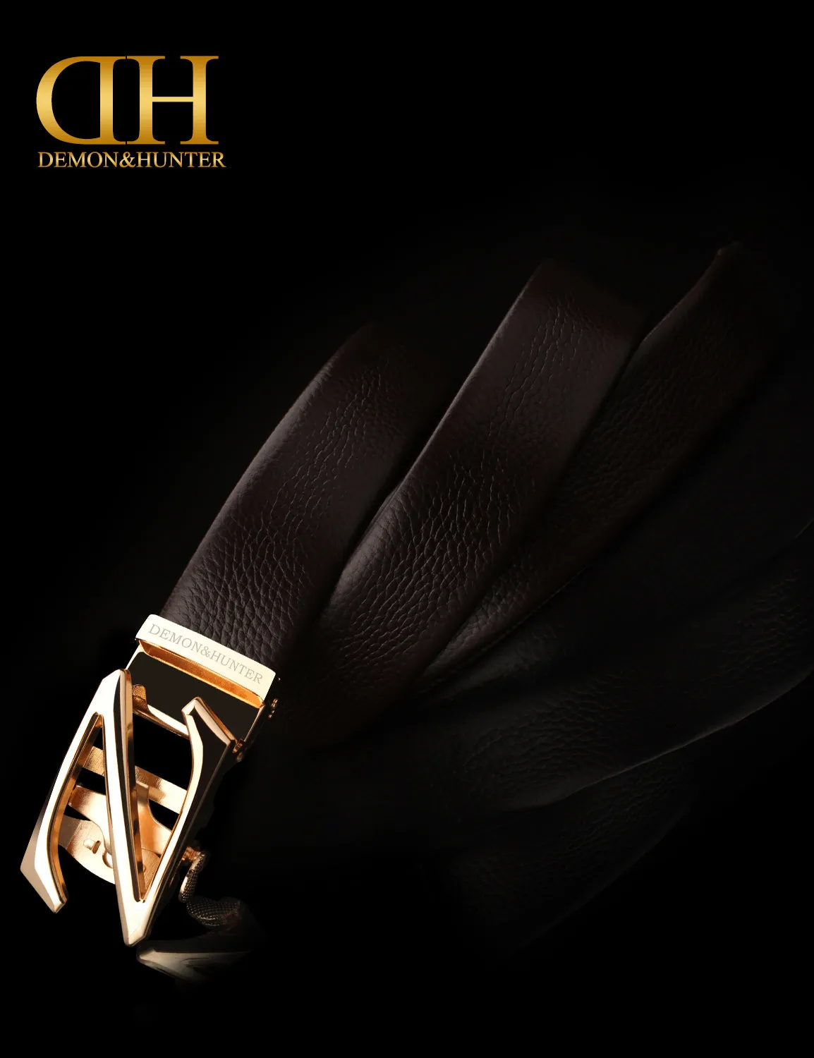 Demon&Hunter Luxury Series Men's Belt Auto Buckle DH-ABL/No.1 UPC:645080843057
