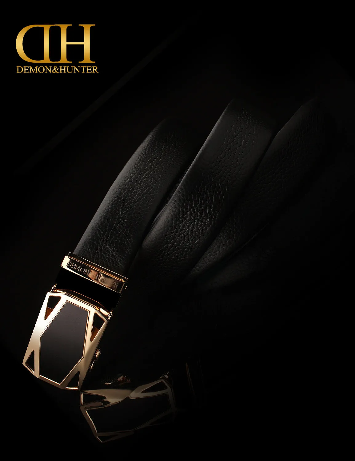Demon&Hunter Luxury Series Men's Belt Auto Buckle DH-ABL/No.1 UPC:645080843057