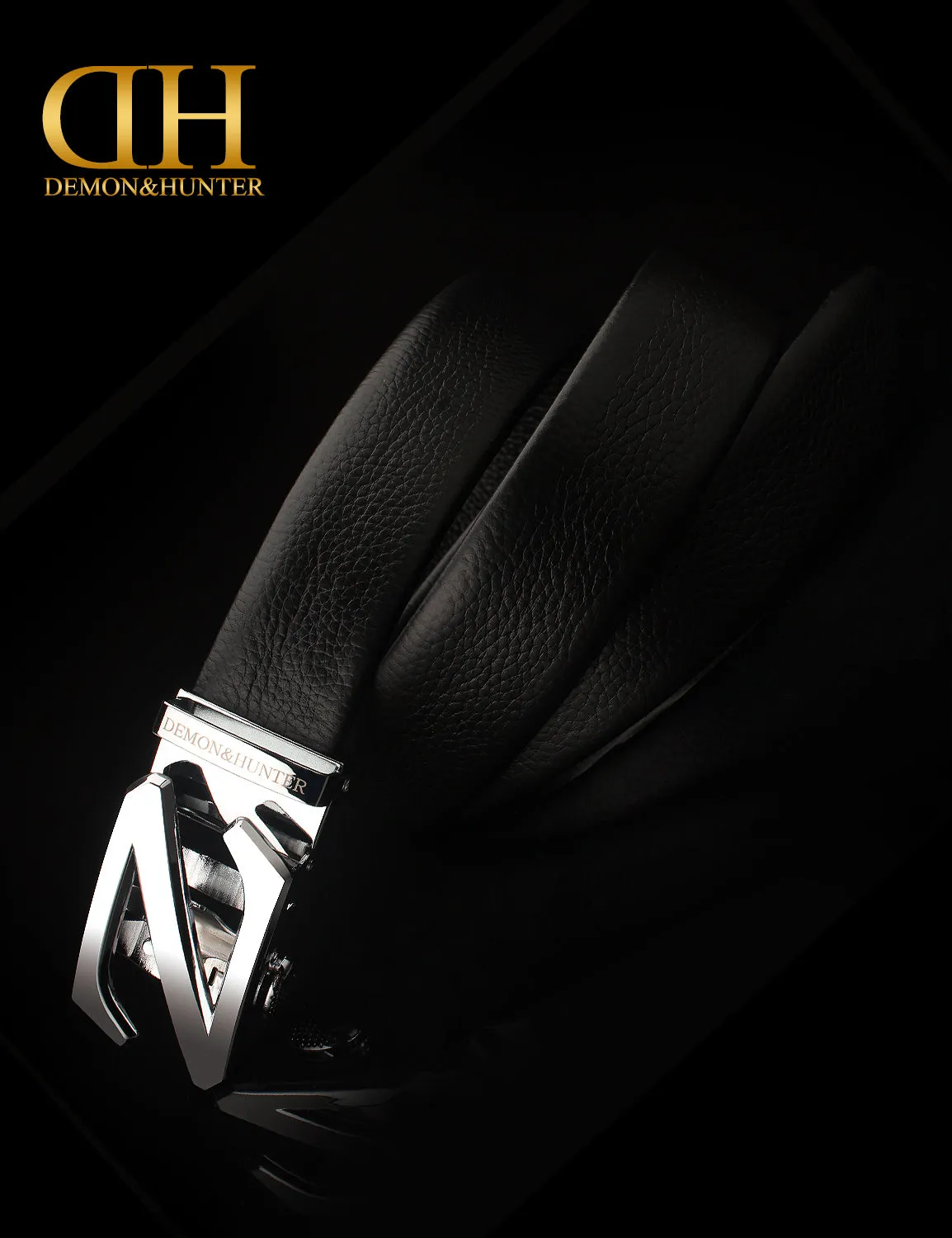 Demon&Hunter Luxury Series Men's Belt Auto Buckle DH-ABL/No.1 UPC:645080843057