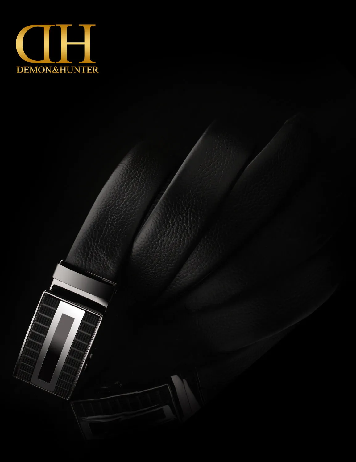 Demon&Hunter Luxury Series Men's Belt Auto Buckle DH-ABL/No.1 UPC:645080843057