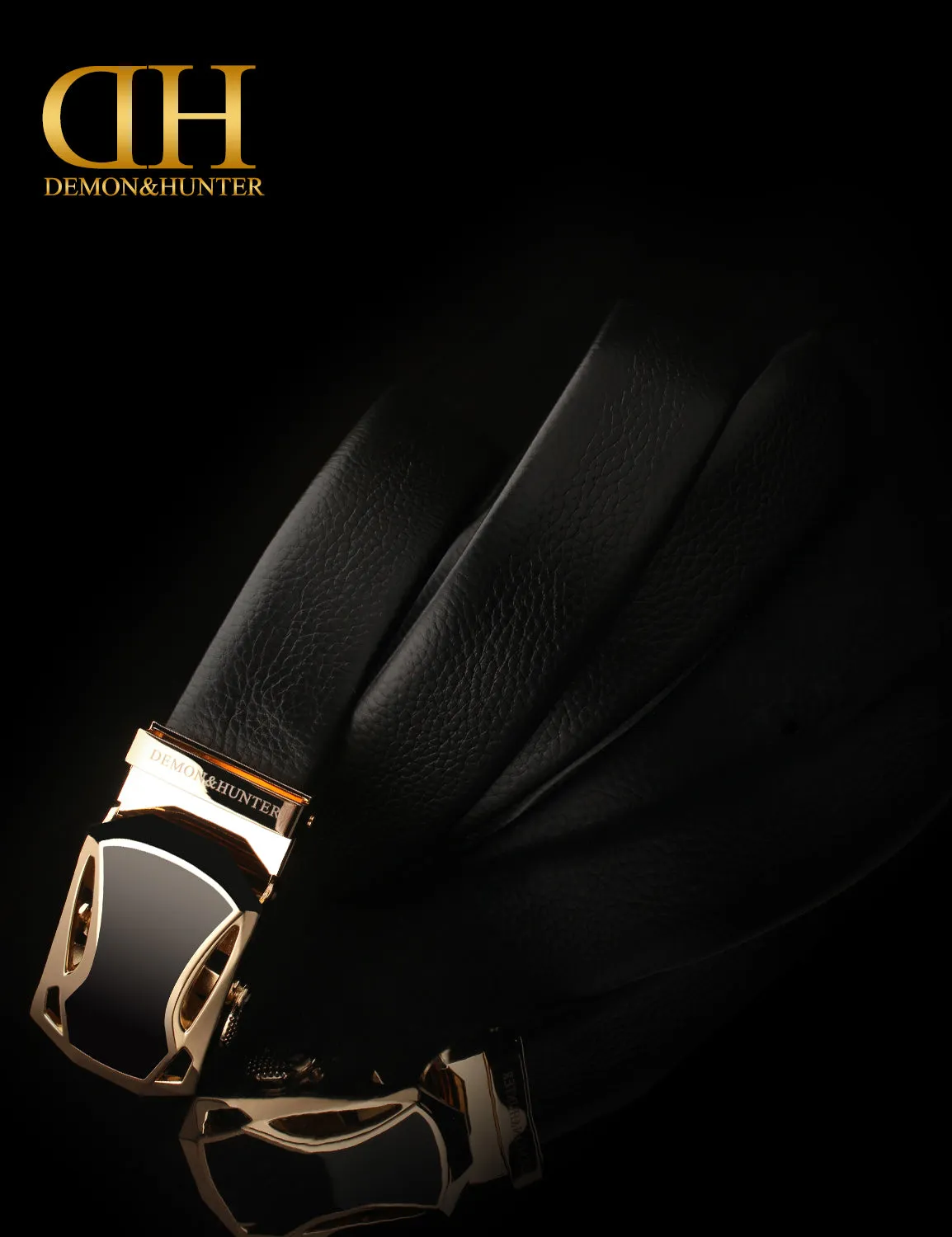 Demon&Hunter Luxury Series Men's Belt Auto Buckle DH-ABL/No.1 UPC:645080843057