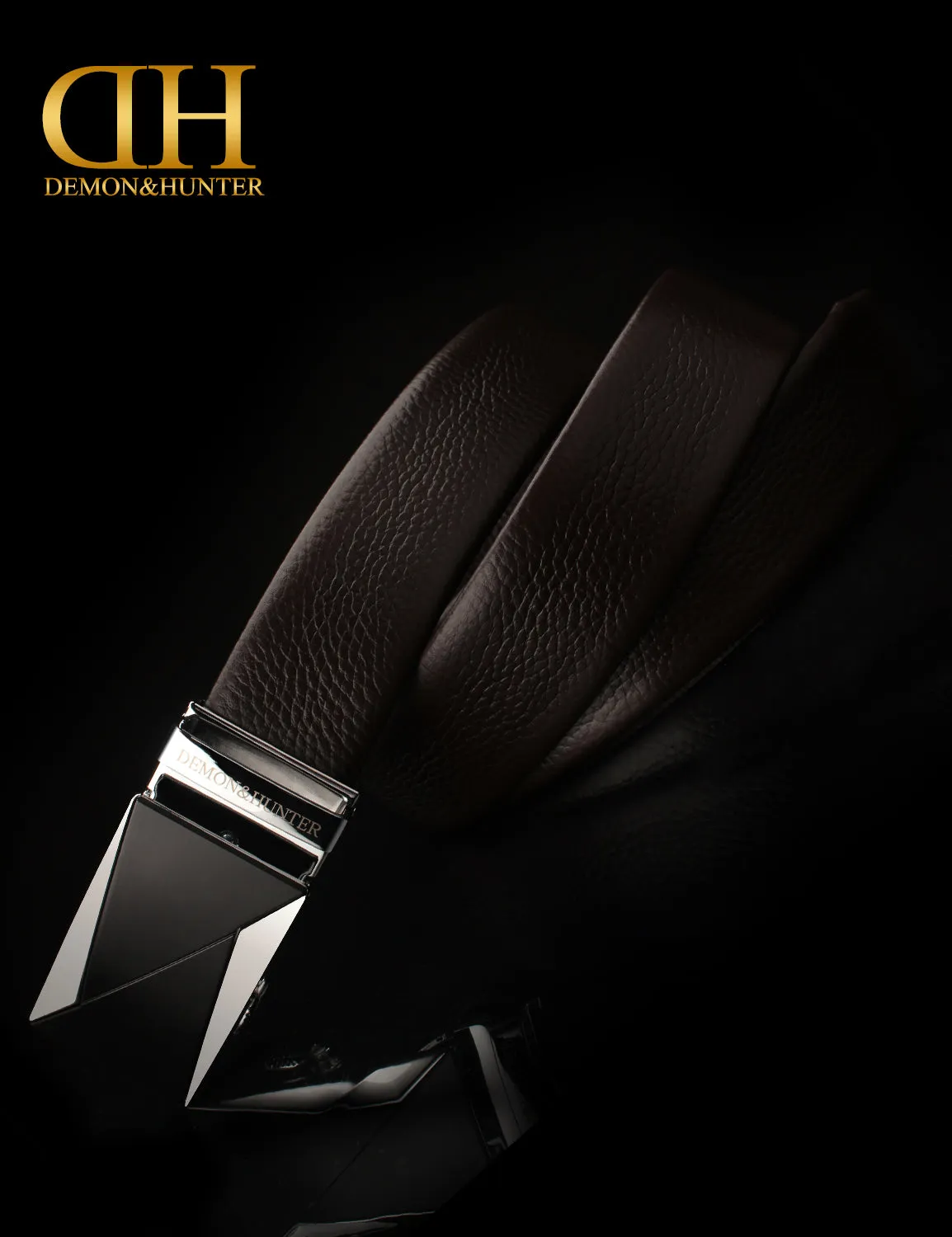 Demon&Hunter Luxury Series Men's Belt Auto Buckle DH-ABL/No.1 UPC:645080843057