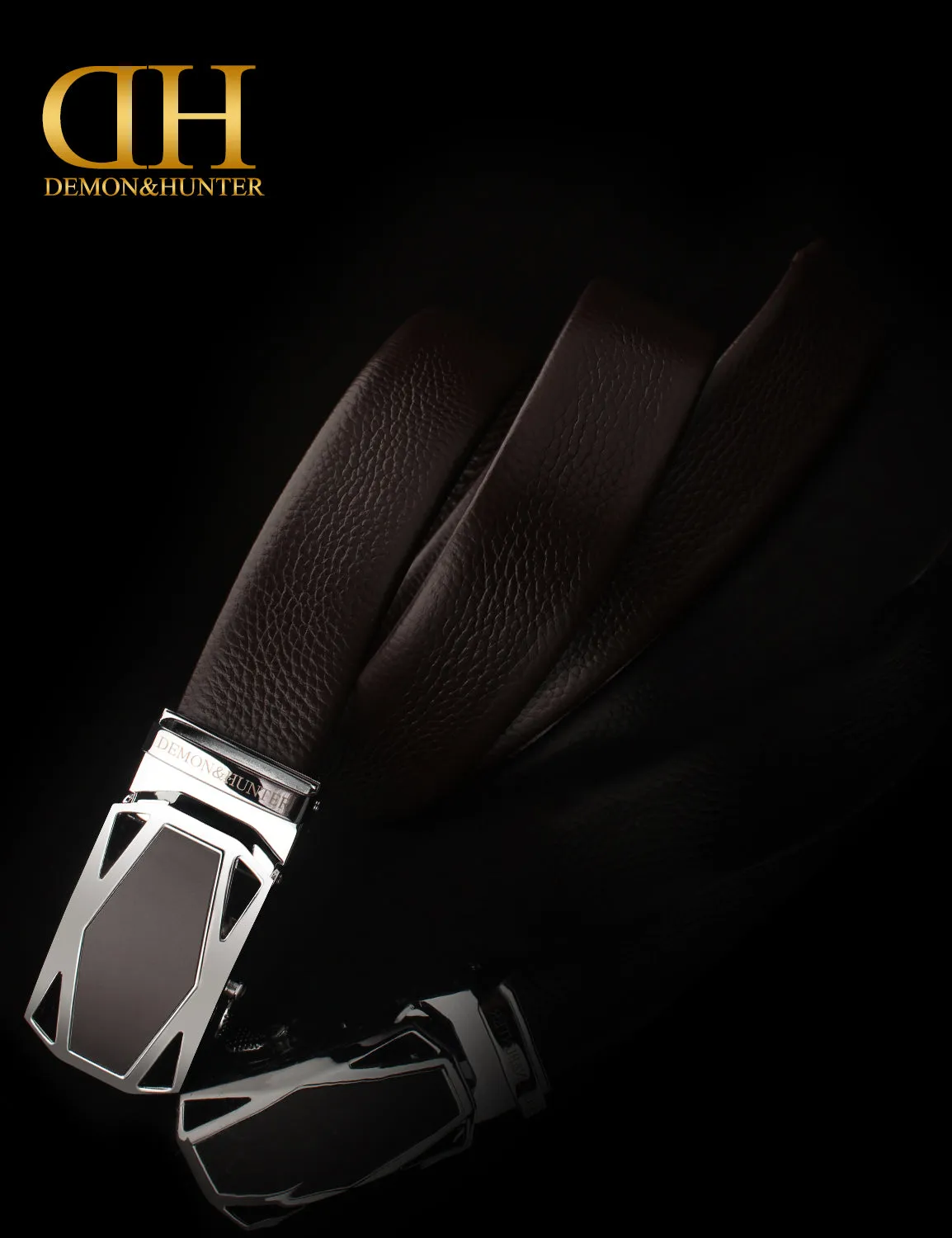 Demon&Hunter Luxury Series Men's Belt Auto Buckle DH-ABL/No.1 UPC:645080843057