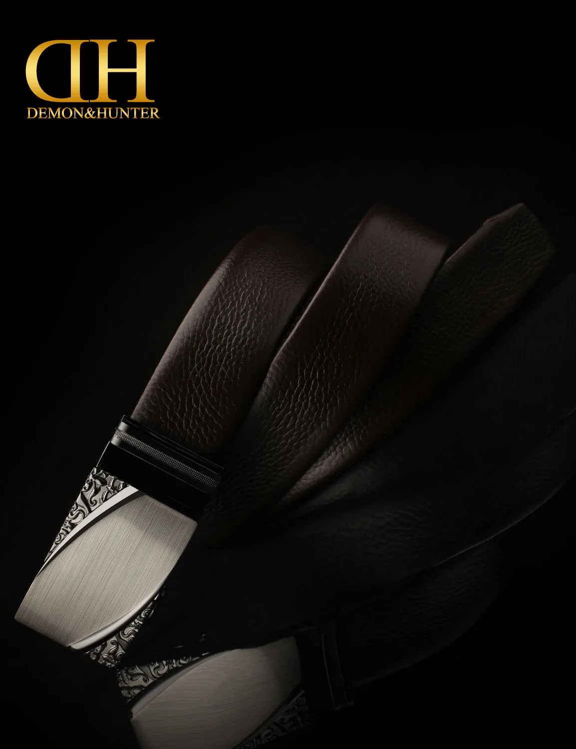 Demon&Hunter Luxury Series Men's Belt Auto Buckle DH-ABL/No.1 UPC:645080843057