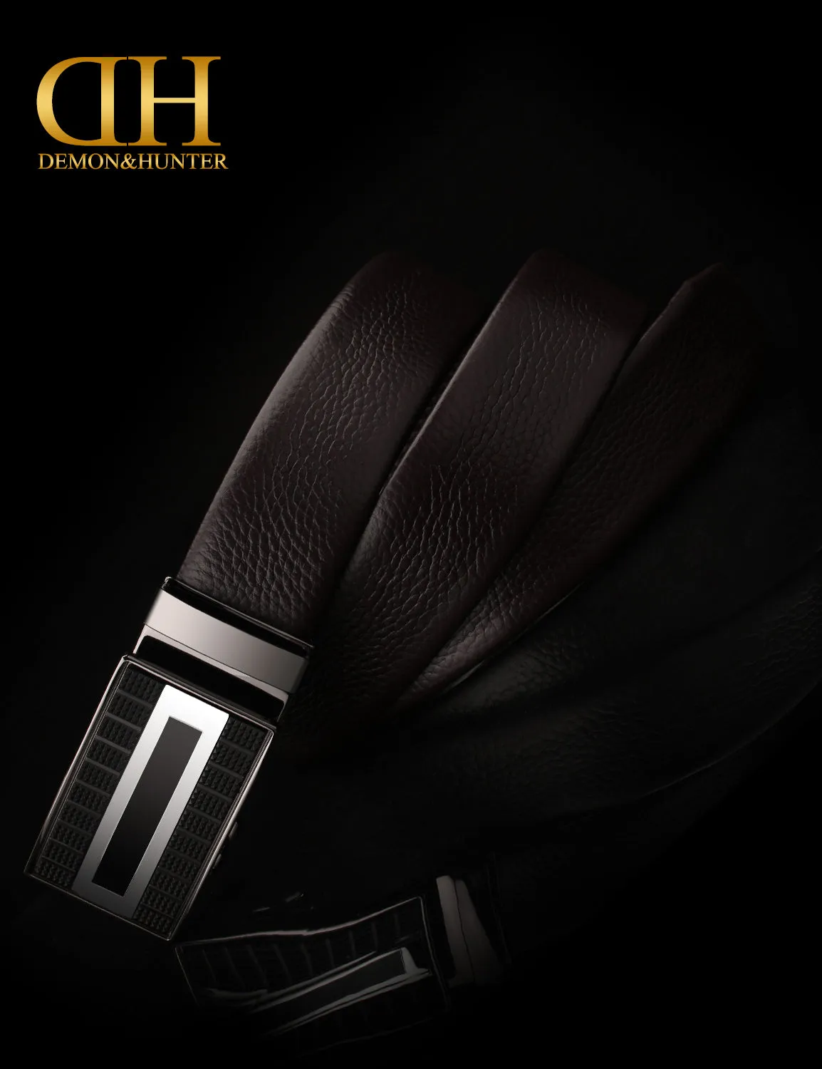 Demon&Hunter Luxury Series Men's Belt Auto Buckle DH-ABL/No.1 UPC:645080843057