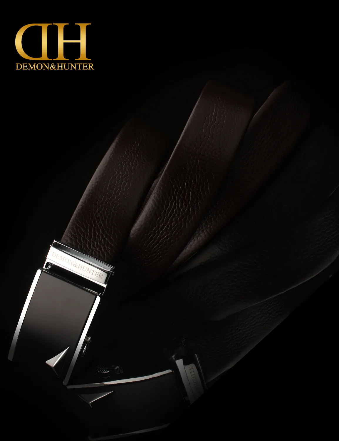 Demon&Hunter Luxury Series Men's Belt Auto Buckle DH-ABL/No.1 UPC:645080843057