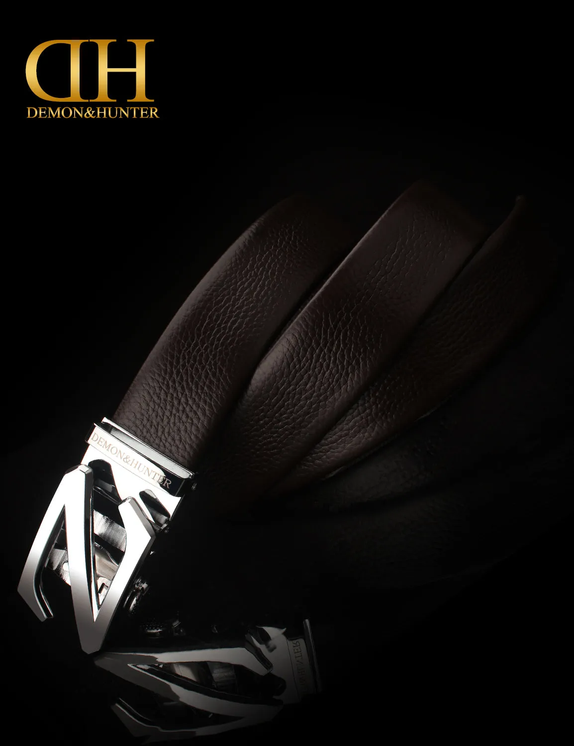 Demon&Hunter Luxury Series Men's Belt Auto Buckle DH-ABL/No.1 UPC:645080843057