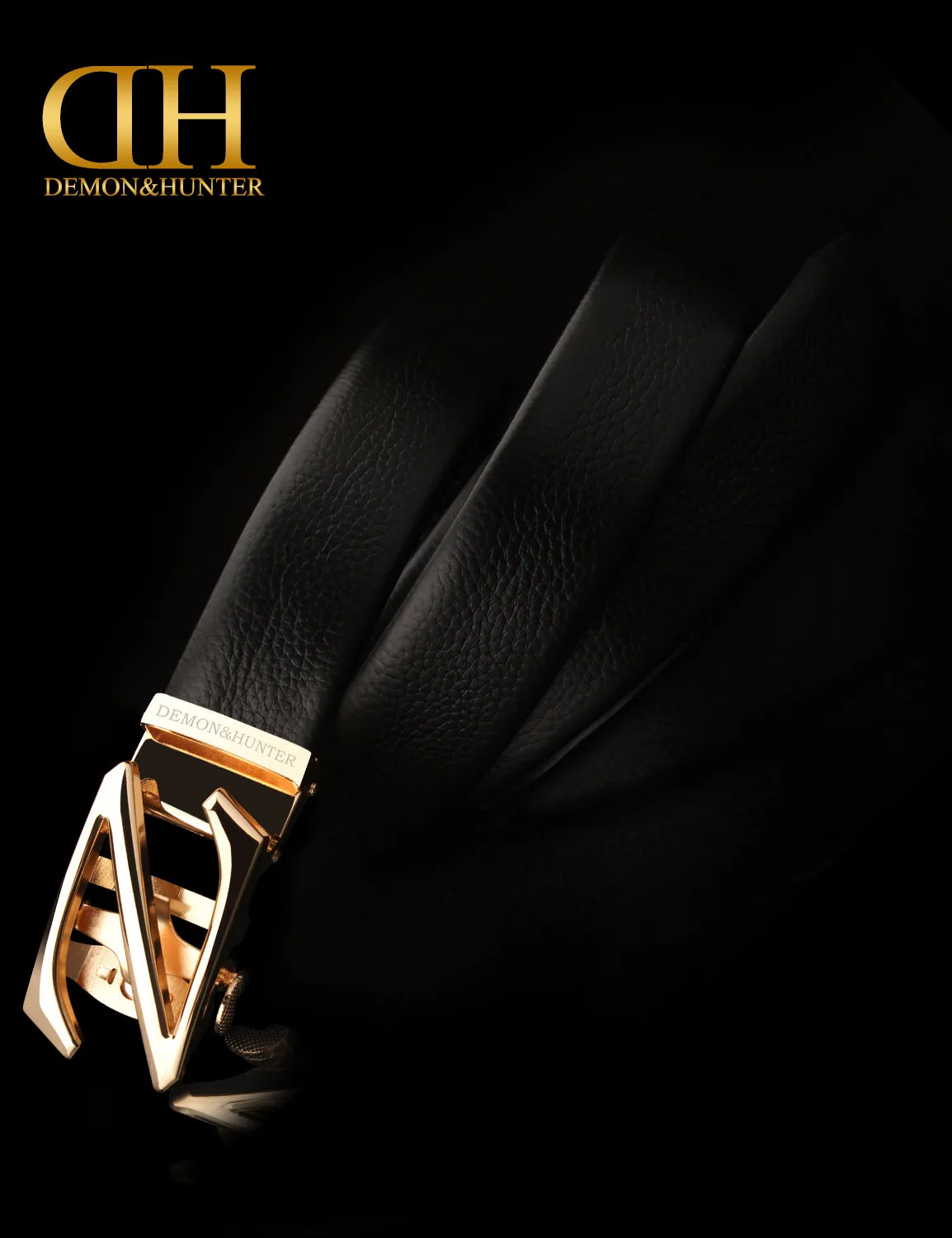 Demon&Hunter Luxury Series Men's Belt Auto Buckle DH-ABL/No.1 UPC:645080843057