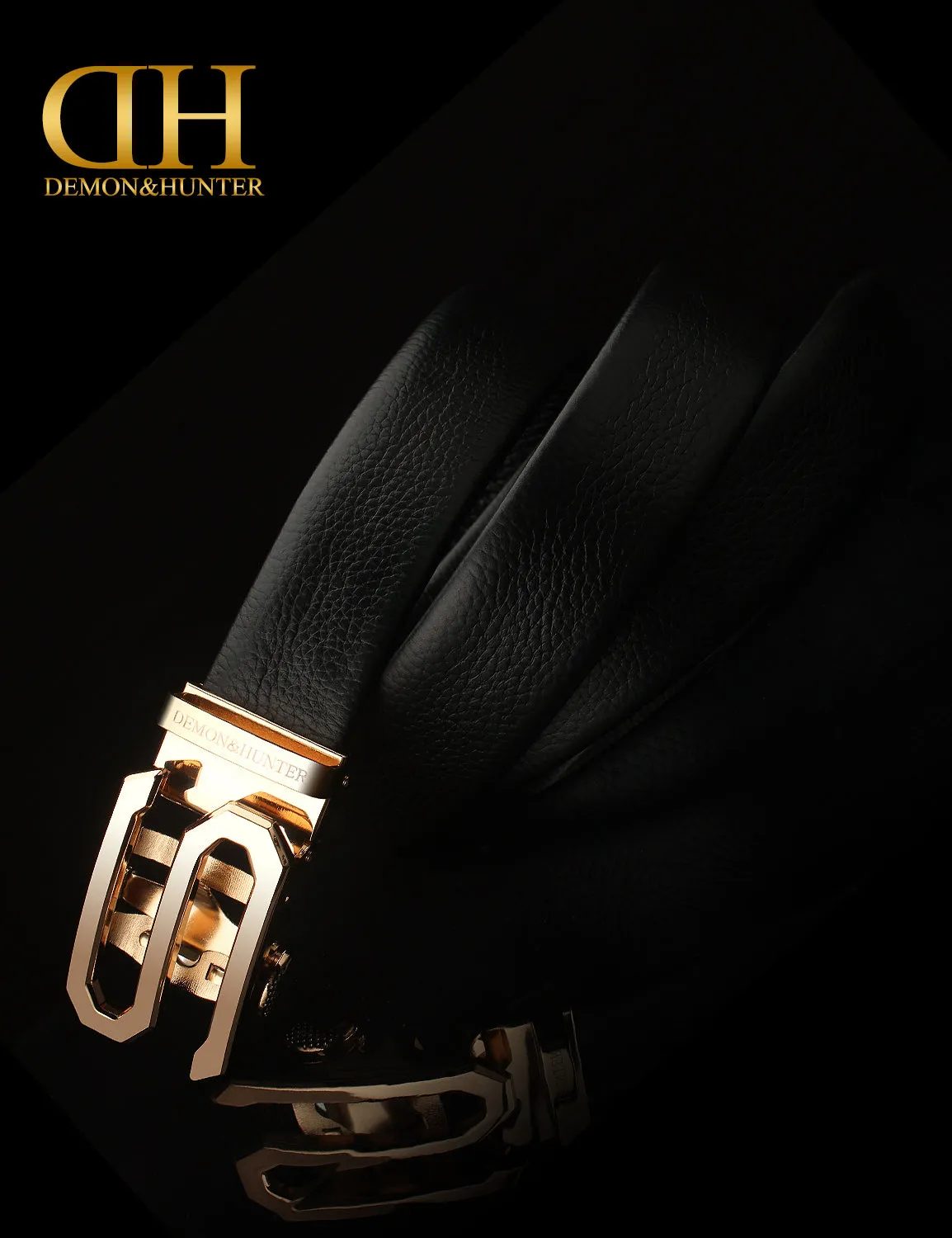 Demon&Hunter Luxury Series Men's Belt Auto Buckle DH-ABL/No.1 UPC:645080843057