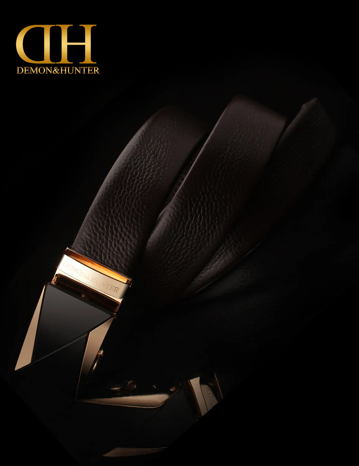 Demon&Hunter Luxury Series Men's Belt Auto Buckle DH-ABL/No.1 UPC:645080843057