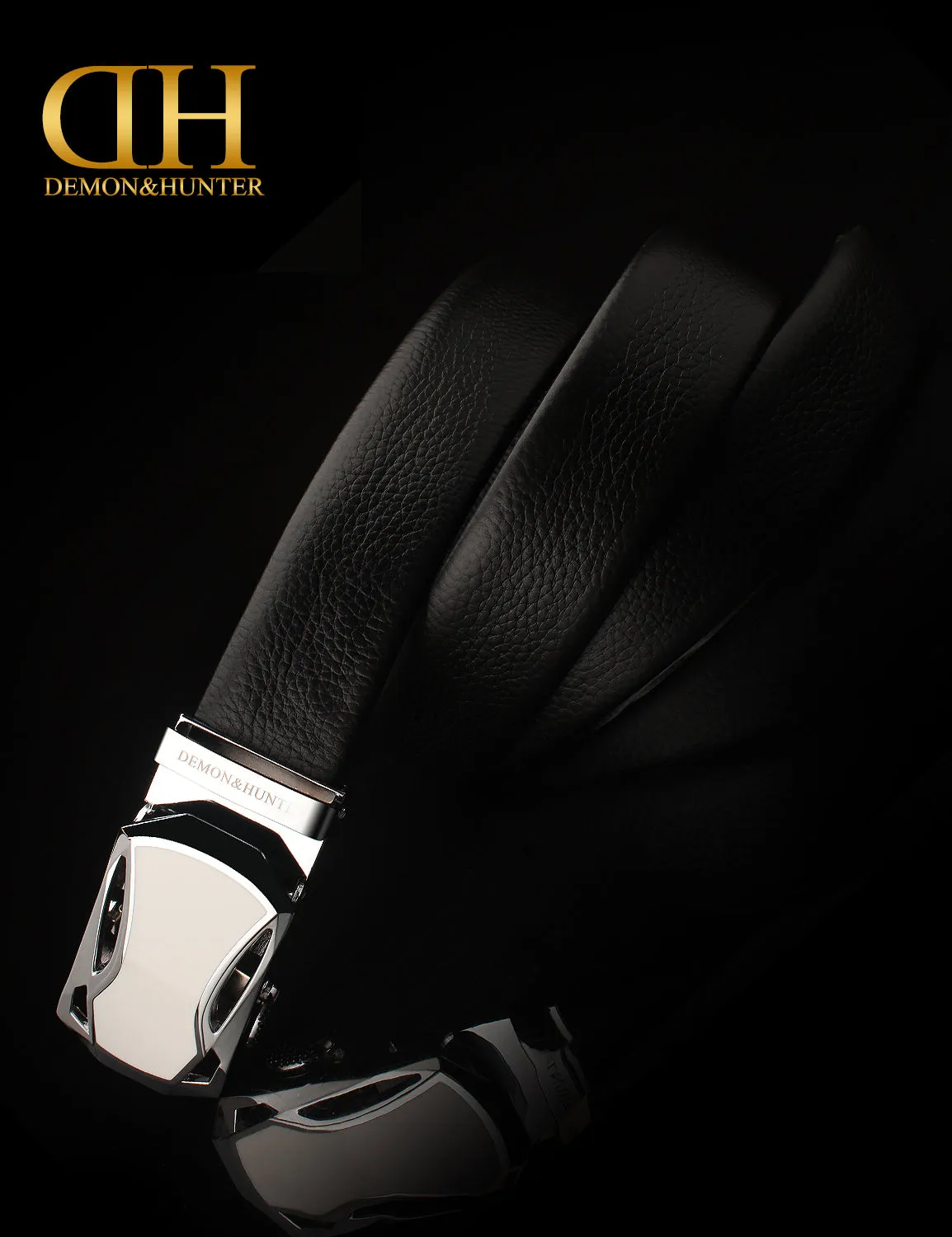 Demon&Hunter Luxury Series Men's Belt Auto Buckle DH-ABL/No.1 UPC:645080843057