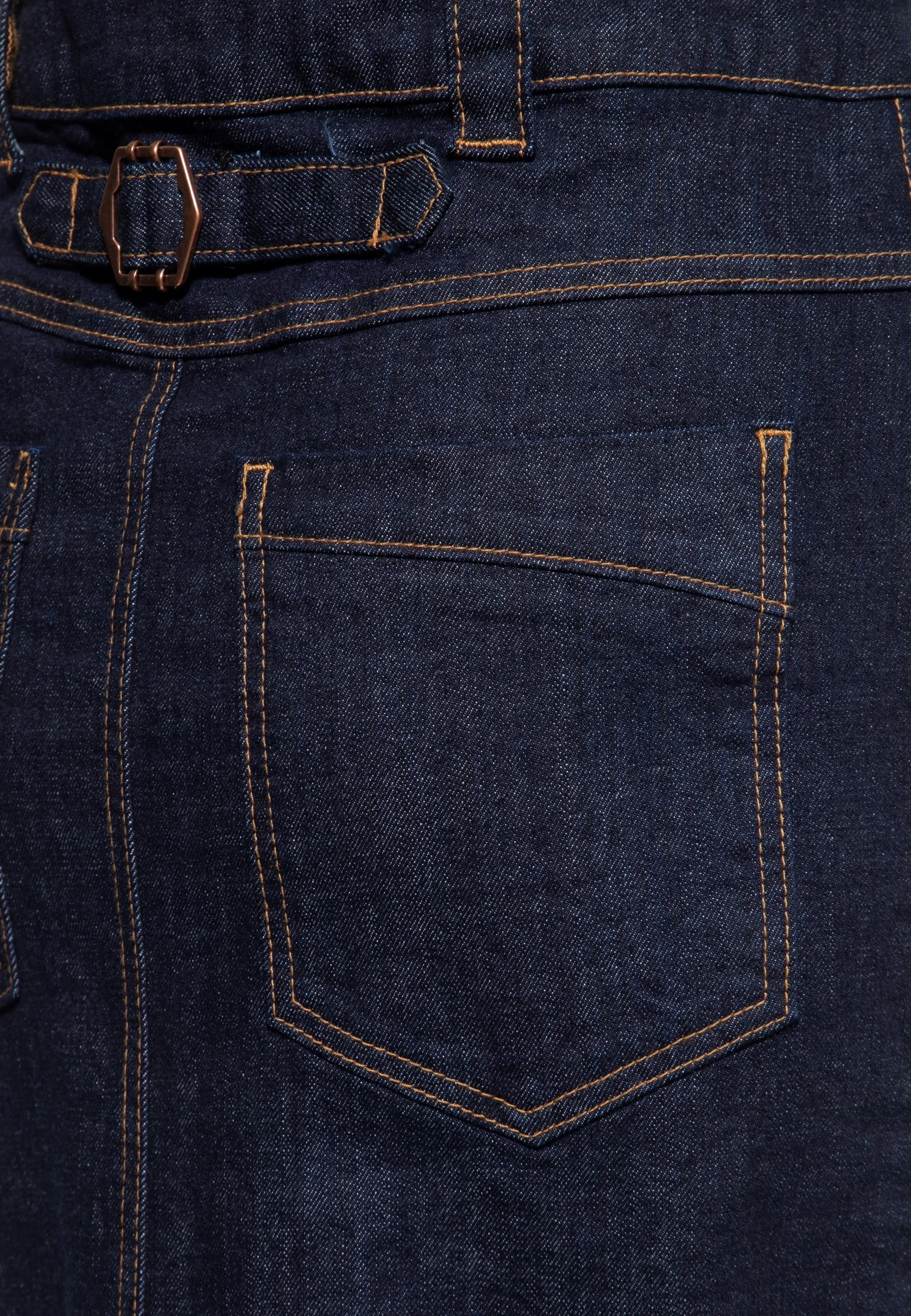 Denim Workwear Pencil Rock «Cinch Back»
