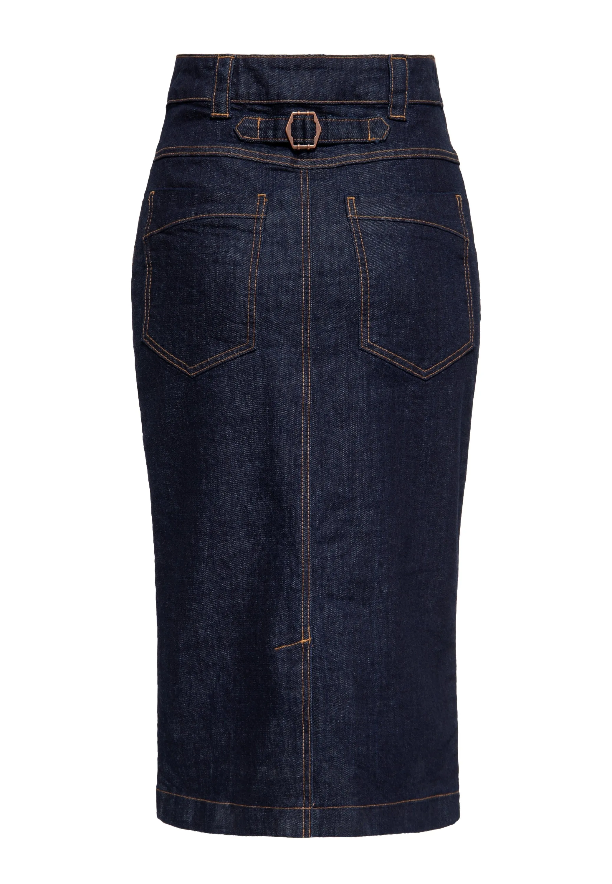 Denim Workwear Pencil Rock «Cinch Back»