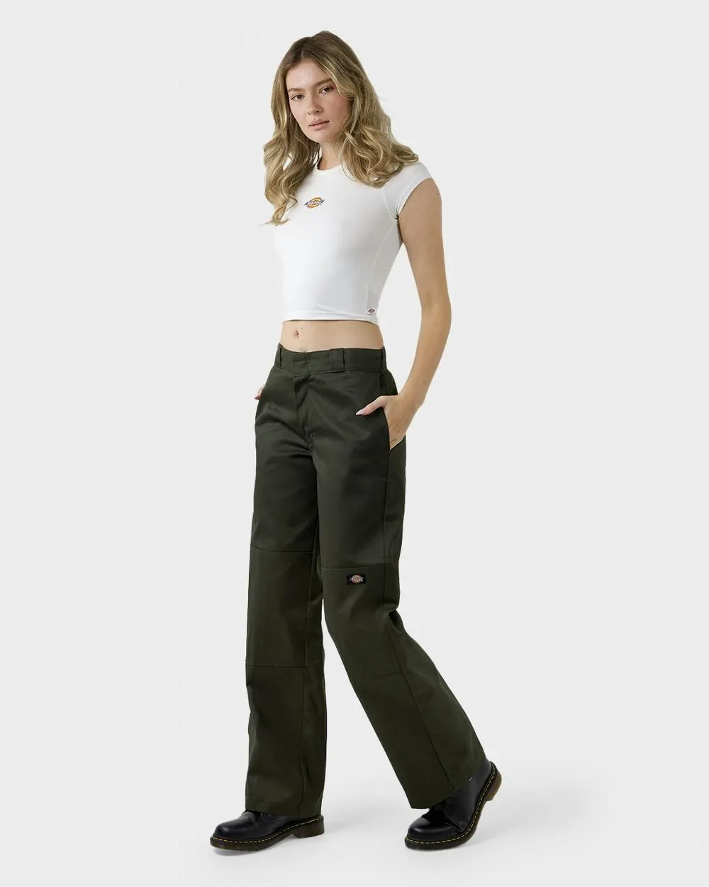 DICKIES CARGO CANVAS LOOSE FIT WASHED DARK KHAKI
