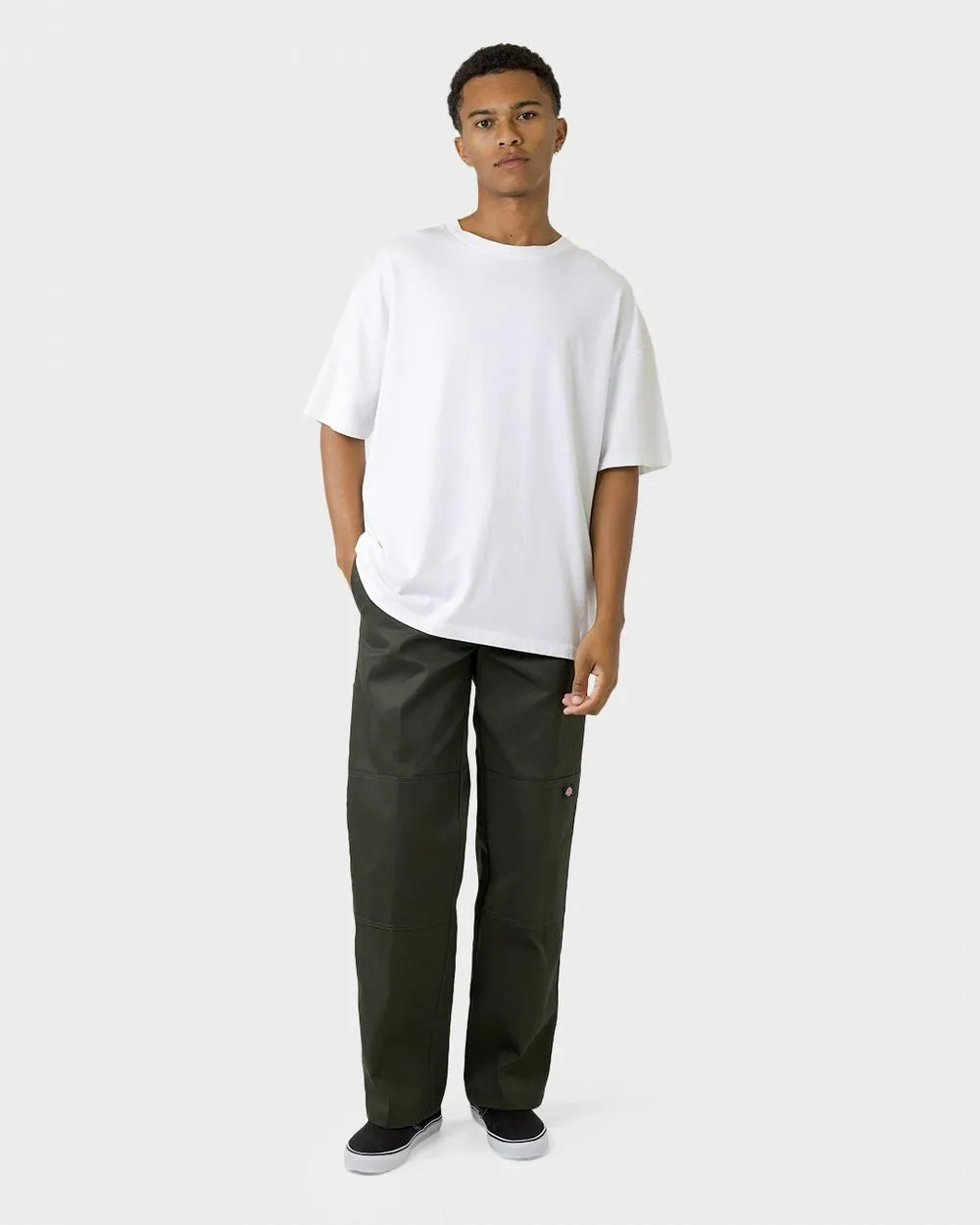 DICKIES CARGO CANVAS LOOSE FIT WASHED DARK KHAKI