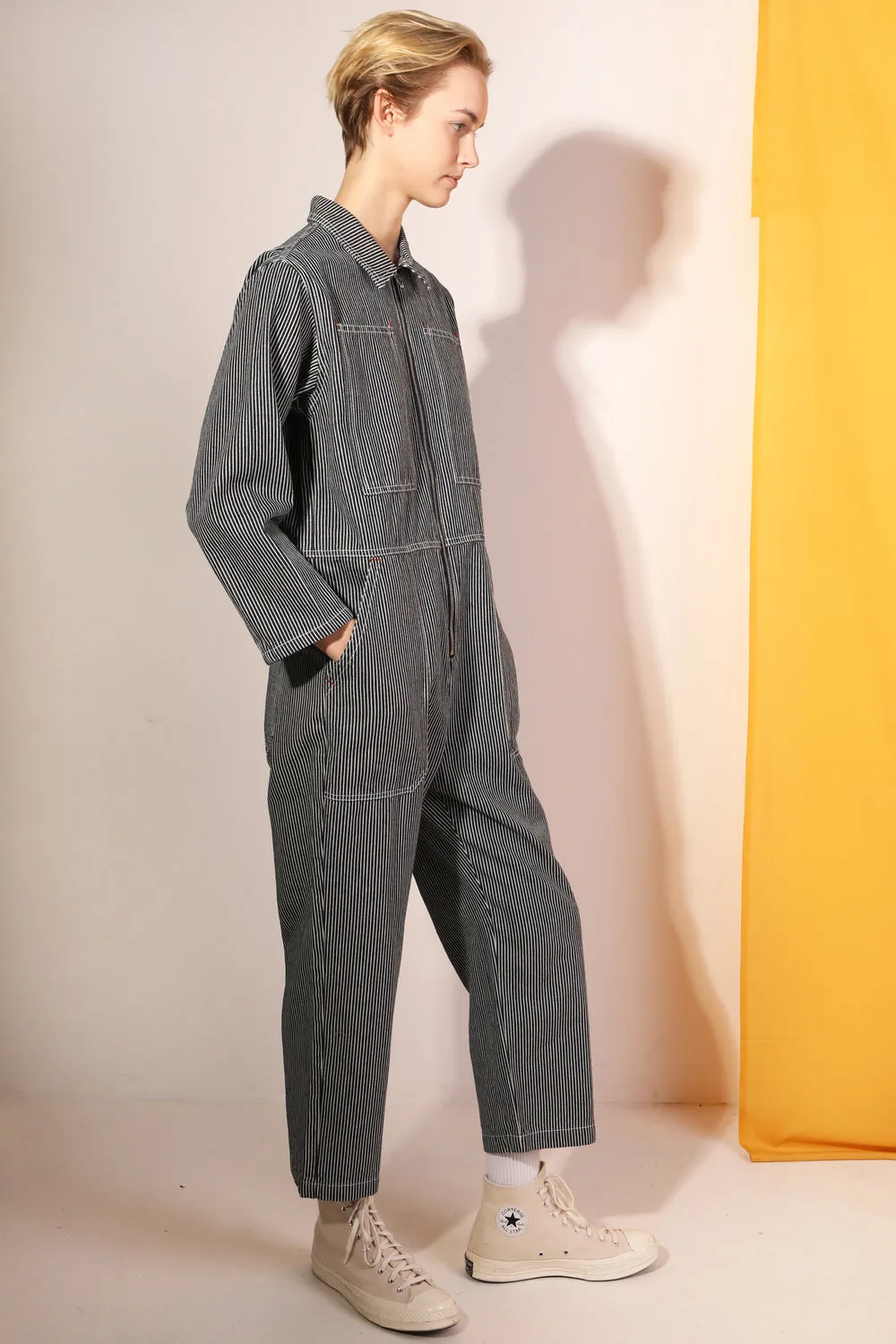 Dominic Boilersuit - Indigo Stripe *Last one*