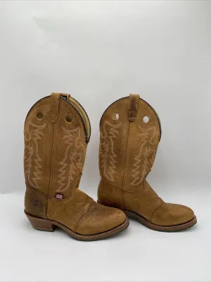 Double-H Women's Daniela Leather Boots Brown Size 9M - Very Good
