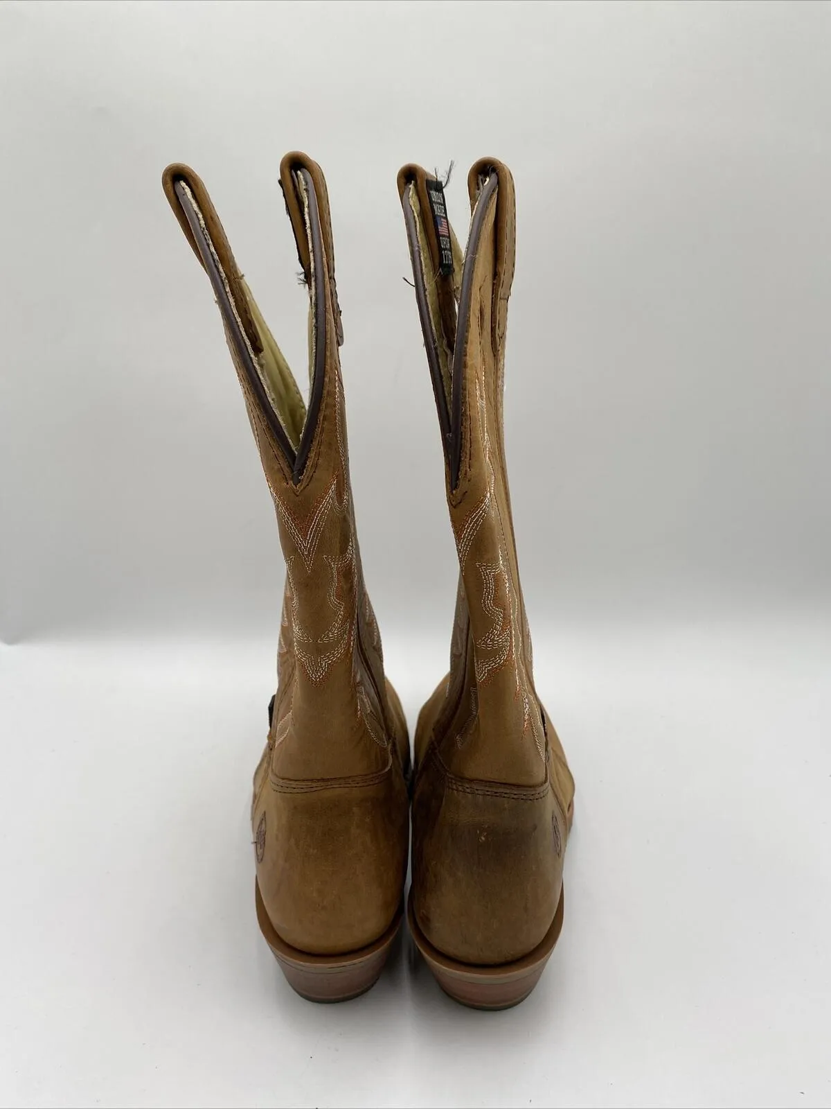 Double-H Women's Daniela Leather Boots Brown Size 9M - Very Good