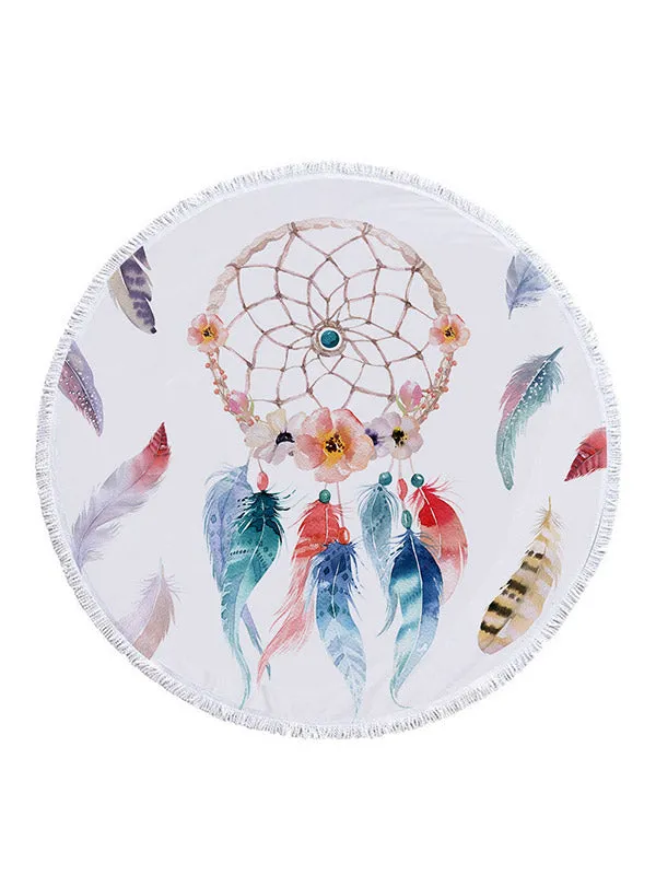 Dreamcatcher Pattern 150cm Round Beach Towel