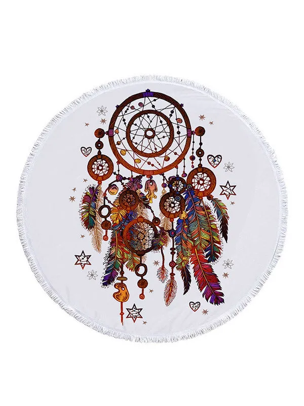 Dreamcatcher Pattern 150cm Round Beach Towel