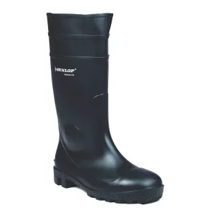 Dunlop Safety Wellies Mens Standard Fit Black Waterproof Boots Steel Toe Size 5