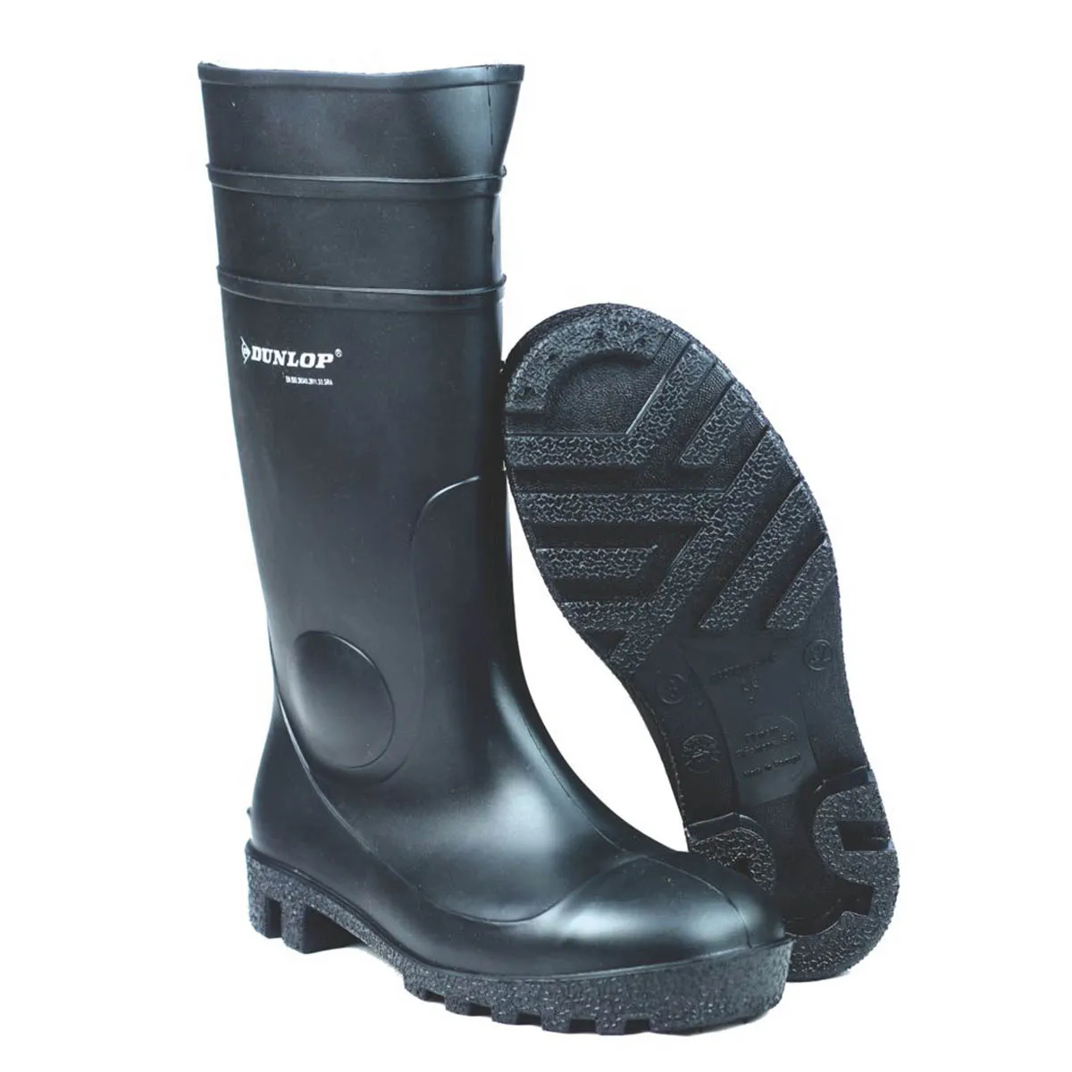 Dunlop Safety Wellies Mens Standard Fit Black Waterproof Boots Steel Toe Size 5