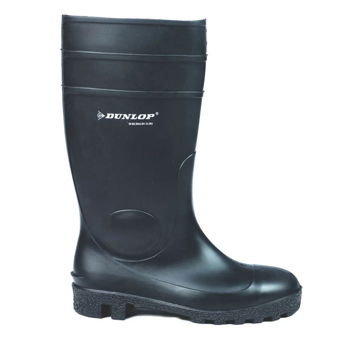 Dunlop Safety Wellies Mens Standard Fit Black Waterproof Boots Steel Toe Size 5