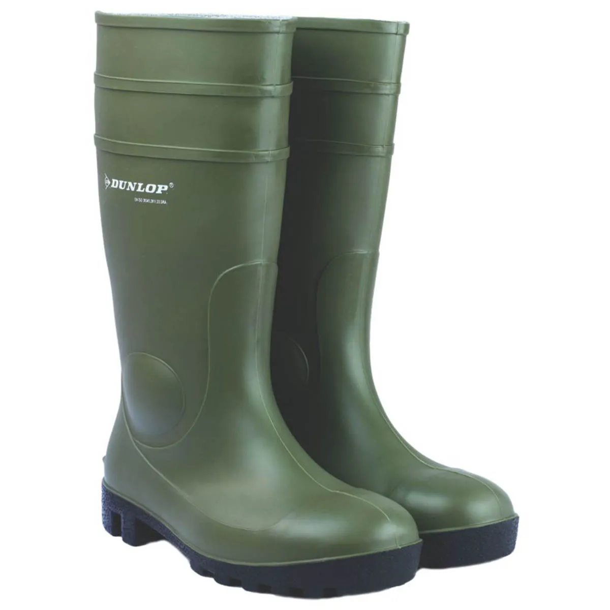 Dunlop Safety Wellies Mens Standard Fit Green Waterproof Steel Toe Size 10