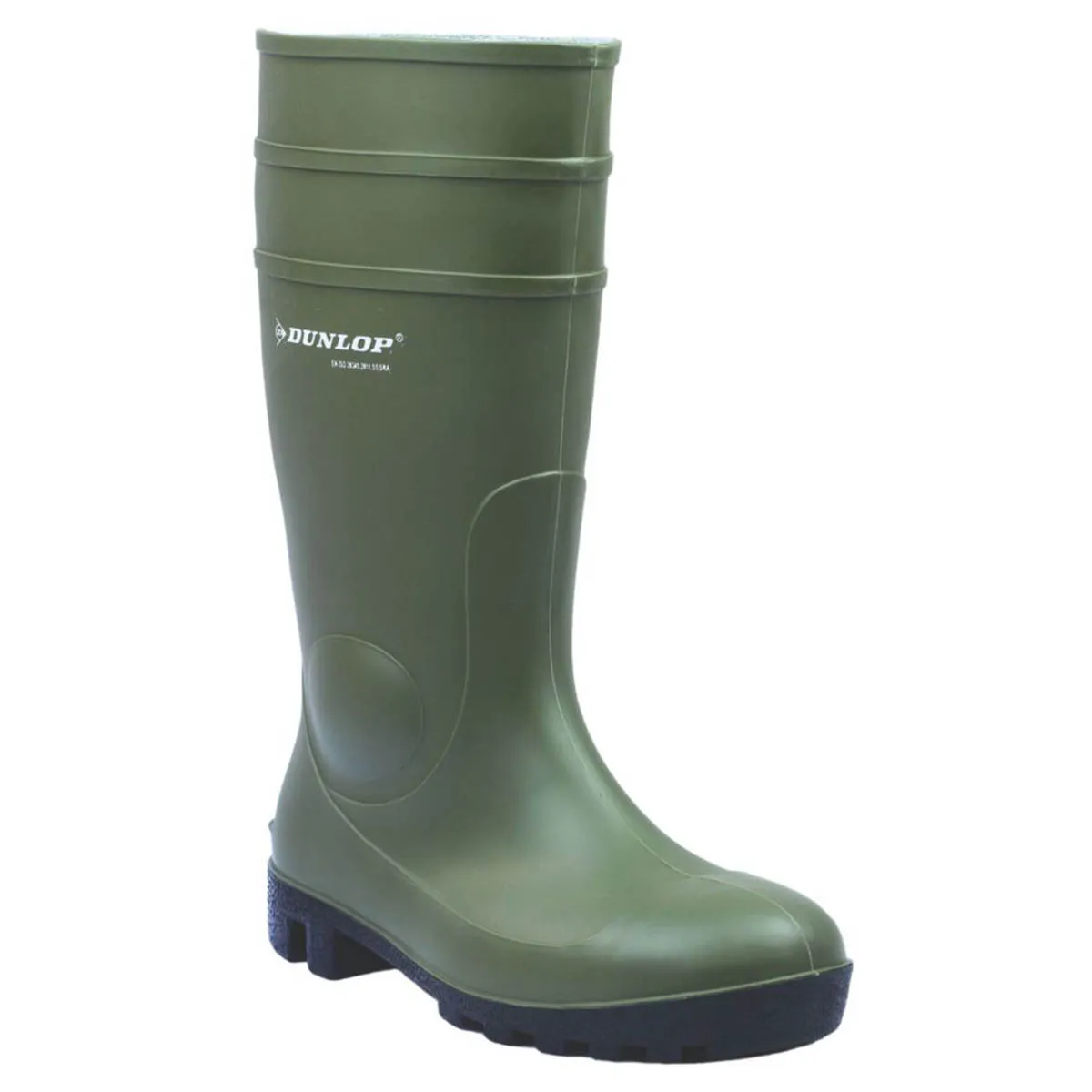 Dunlop Safety Wellies Mens Standard Fit Green Waterproof Steel Toe Size 10