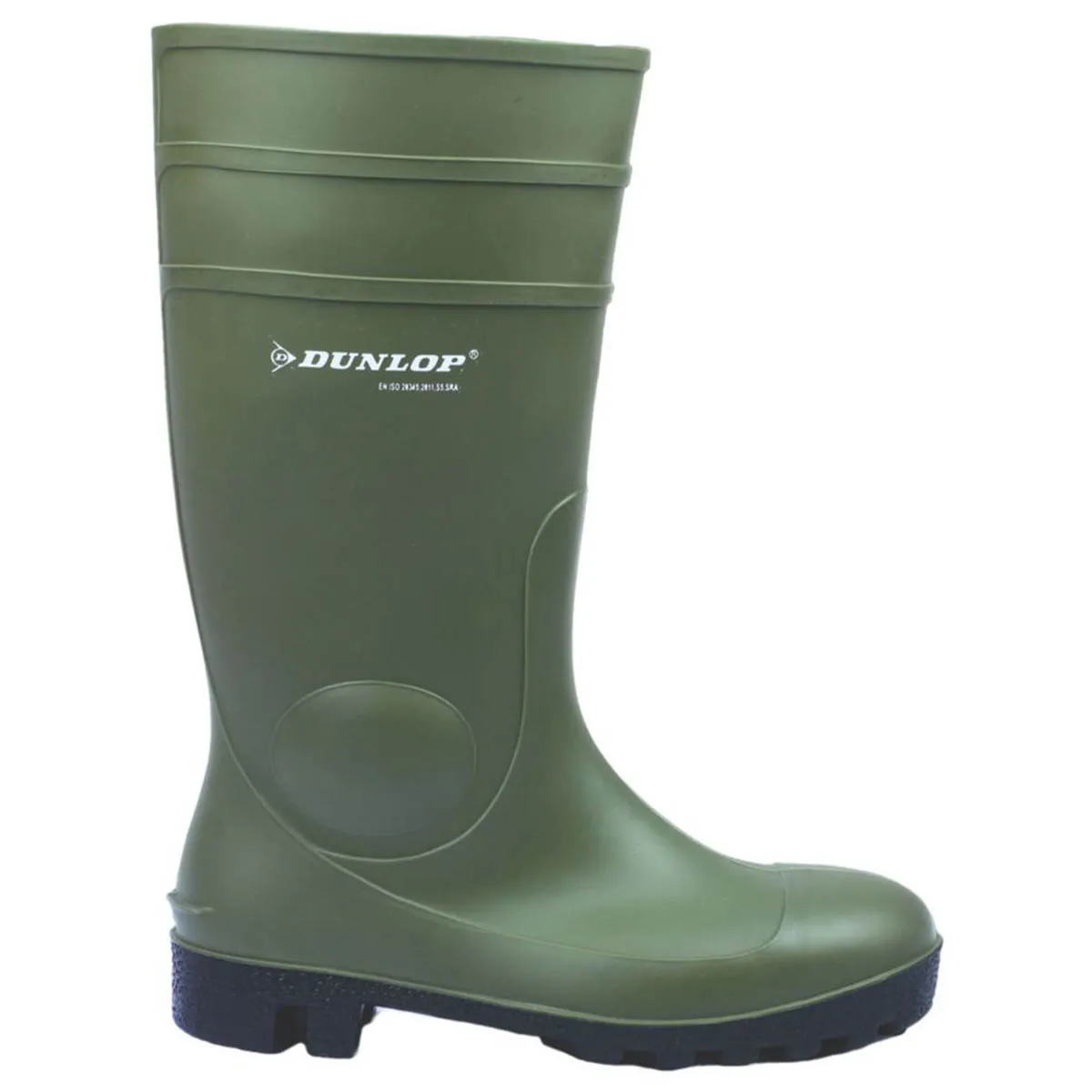 Dunlop Safety Wellies Mens Standard Fit Green Waterproof Steel Toe Size 10