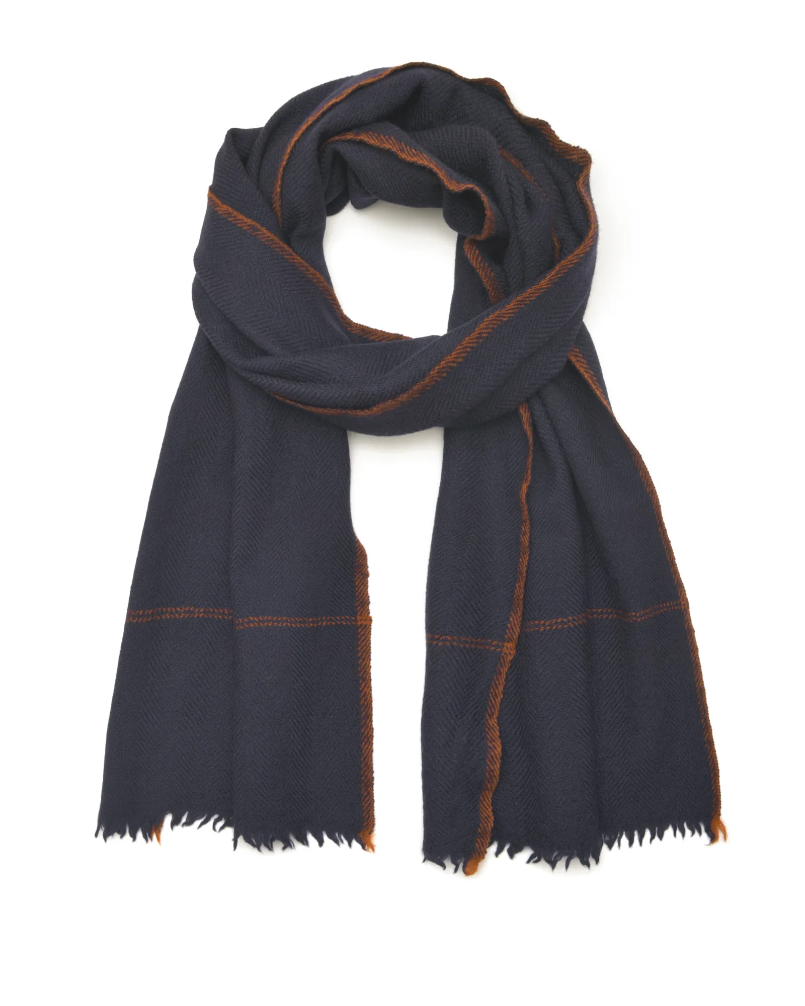 echarpe n641 scarf- 35 x 180cm - navy blue