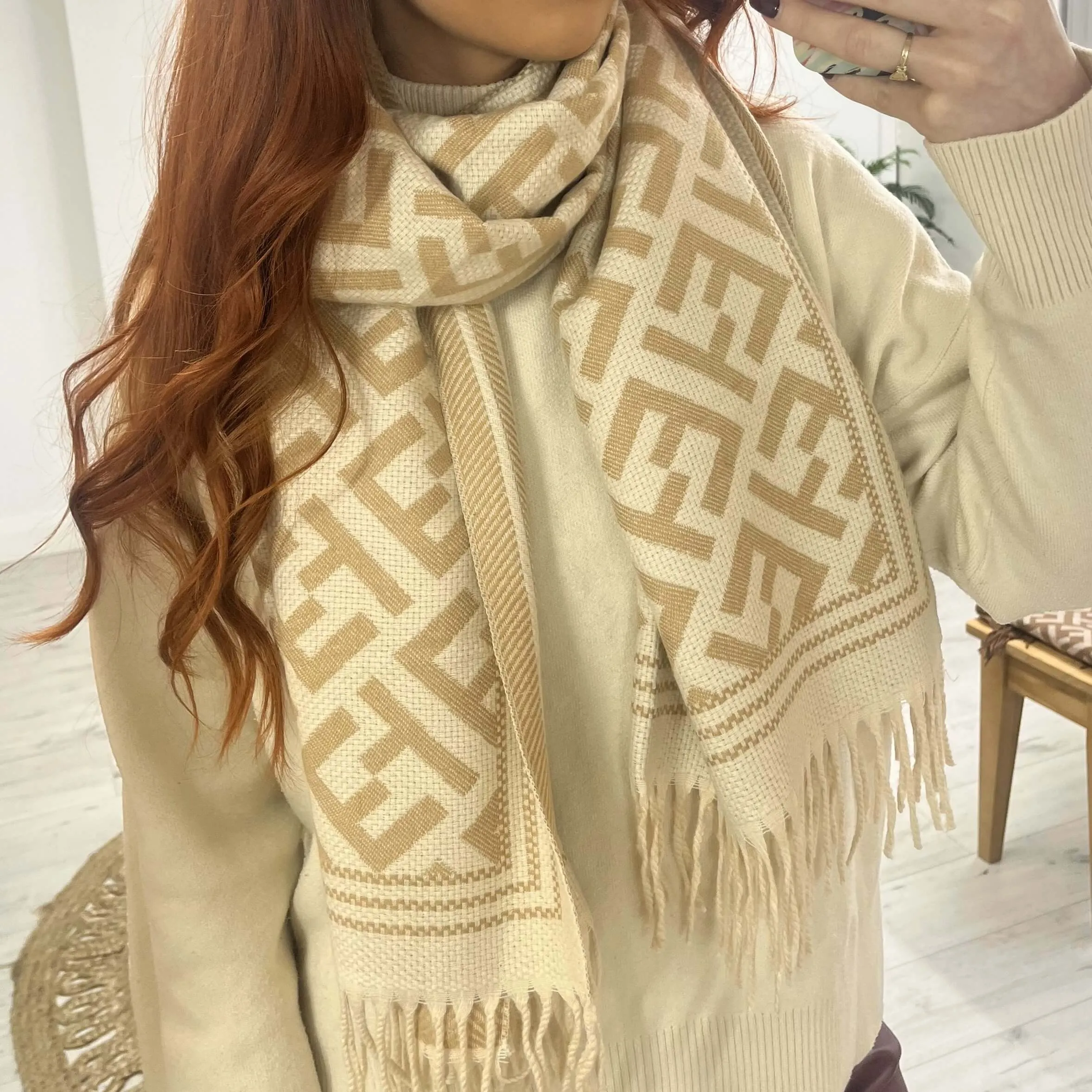 Efie Scarf - Beige Cream
