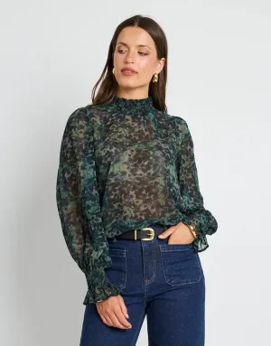Emphatic Long Sleeve Blouse - Khaki