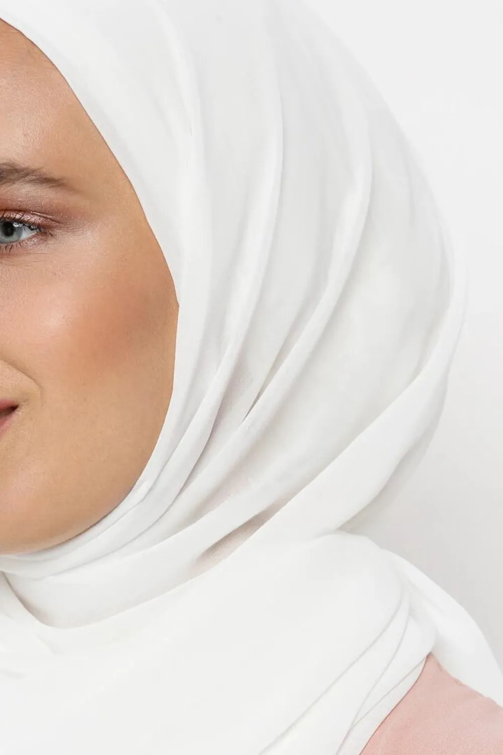 Everyday Chiffon Hijab with Undercap | White