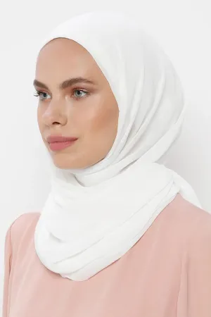 Everyday Chiffon Hijab with Undercap | White