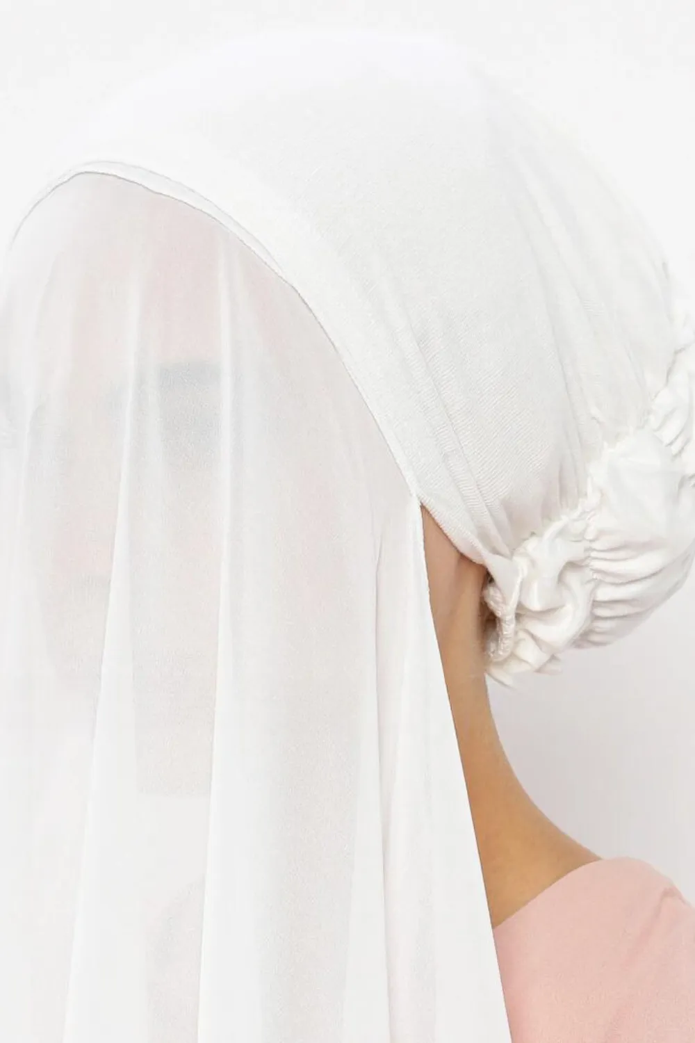 Everyday Chiffon Hijab with Undercap | White