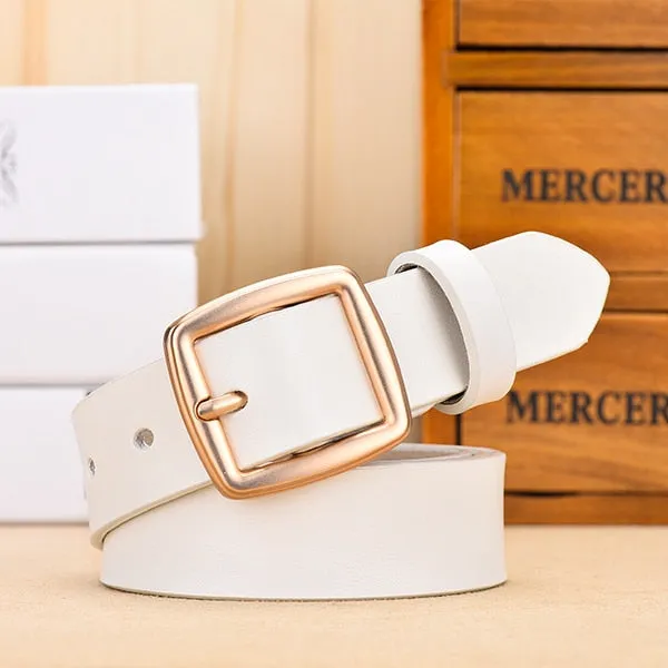Fashion B Genuine Leather Belt For Women Female Belt Pin Buckle