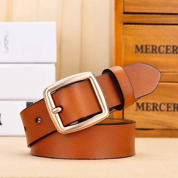 Fashion B Genuine Leather Belt For Women Female Belt Pin Buckle
