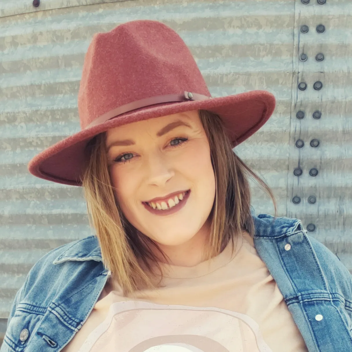 Felt Fedora Hat - Rust