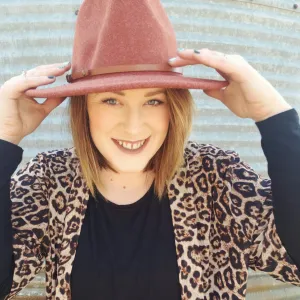 Felt Fedora Hat - Rust